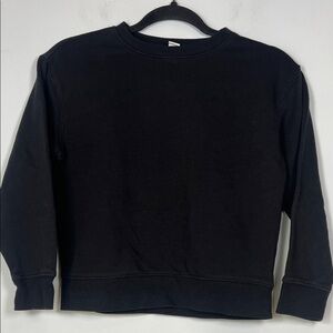 Old Navy Kids Basic Classic Black Crewneck Sweatshirt Unisex Size Medium